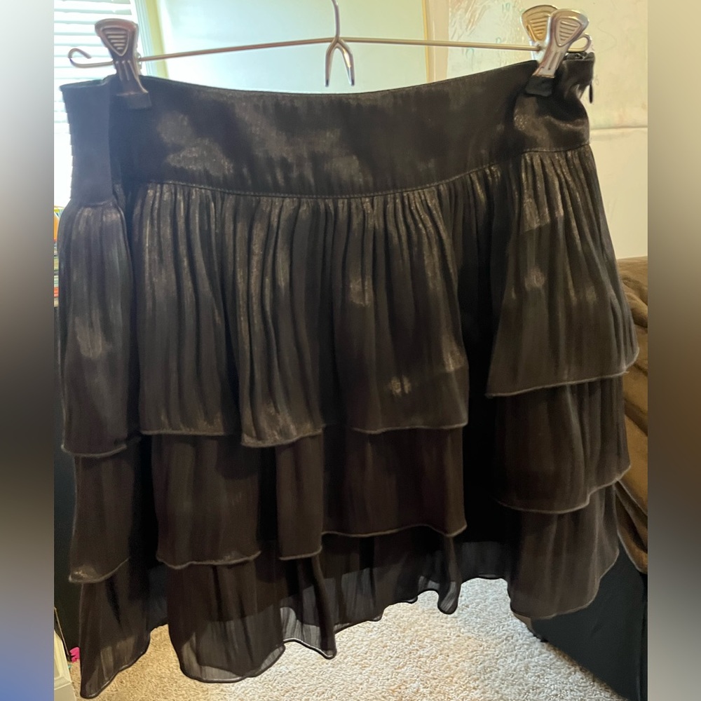 Silky tiered skirt